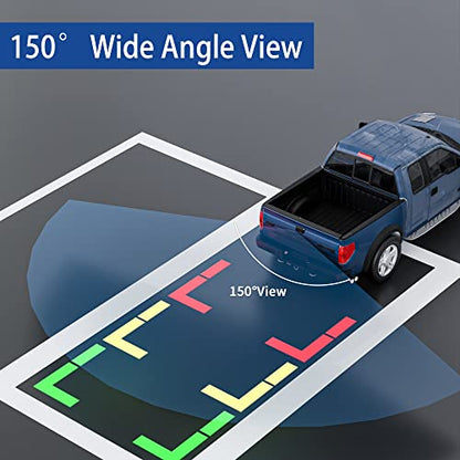 Anina Tailgate Handle Backup Camera for Dodge Ram 1500 2500 3500 (2002-2008) Rear View Reverse Parking Camera with Optional Guideline RCA Connector (Black)