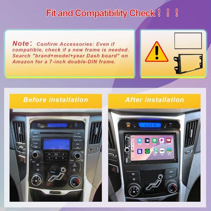 Wireless Apple Carplay 7 inch Double Din Car Stereo,Car Audio Receivers