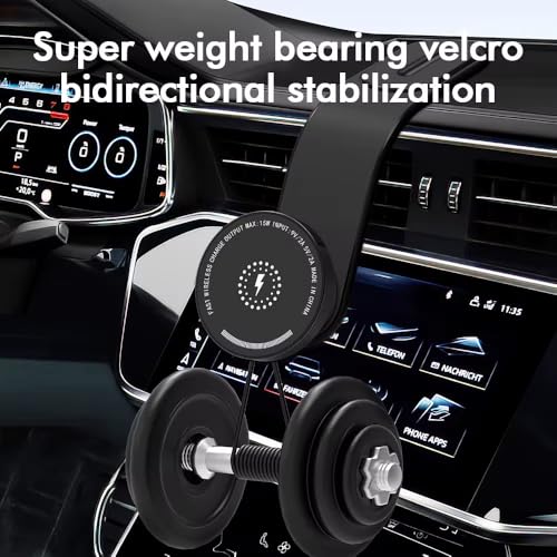 15W MagSafe Car Charger Mount - Magnetic Wireless Dashboard Phone Holder with 360° Adjustable Arm for iPhone 17-16-15-14-13-12- Pro Max