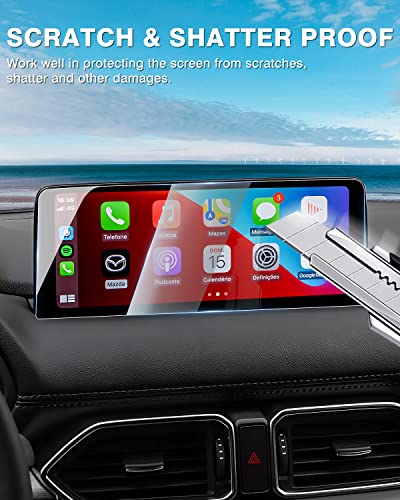 Karltys 2 Pack Screen Protector for 2021~2025 Mazda CX5/CX-9 10.25-Inch [No Glare & Fingerprint] Tempered Glass Mazda CX5/CX-9 Accessories - size: 10.25 Inch 2021~2025 Mazda CX5/CX-9