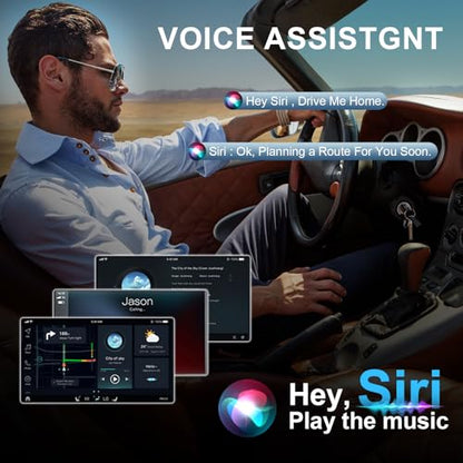 Wireless CarPlay Adapter, 2-in-1 Wired to Wireless CarPlay/Android Auto Converter, Plug & Play, Siri Control, Universal Compatibility for 1000+ Cars, iPhone & Android (Silvery Grey)