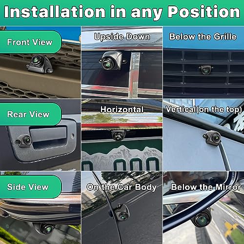 AHD 1080P Vehicle Backup Camera Only Work with Monitors Radio Head Units Supporting AHD 1080P 25HZ/PAL Video Signal, GreenYi Reverse Rear/Front/Side View Camera, Adjustable Fisheye Lens