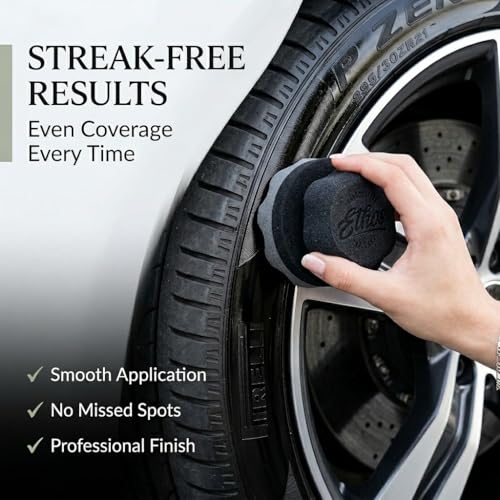 Tire Shine Applicator - Tire Shine Car Detailing Foam Sponge Tool - Tire Cleaner and Shine Tire Foam - Tire Shine Brush Car Cleaning Supplies (4 Pack) - size: 4 Pack