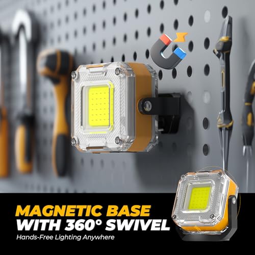 Mini COB Flashlight 2 Pack, 1200LM Dual-Sided Magnetic Work Light