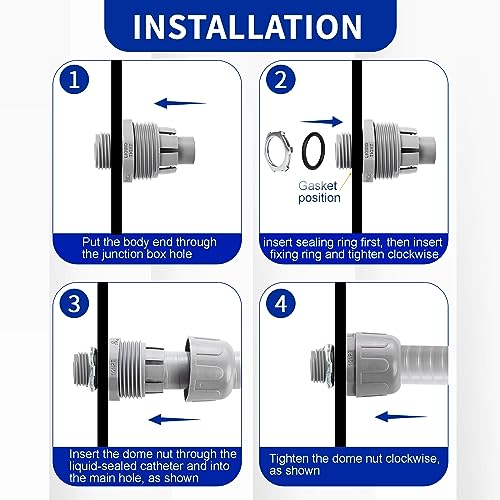 (3/4" Conduit Parts 60 Pack) Yariwiz 3/4 PVC Electrical Conduit Fitting Plastic Liquid Tight Conduit Connector Kit, Include 20 Conduit Couplings, 20 Conduit 90 Degree Elbows and 20 Conduit Straps - style: 3/4" Part Kit-60 Pack