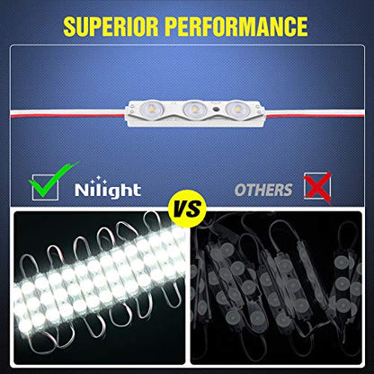 Nilight 60Leds Van Interior Light Kits White Led Ceiling Lighting Kit - size: 60Leds 20 Modules