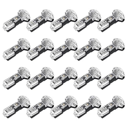 20 Pcs T-Tap Wire Connectors, 3-Way 1-Pin, 18-22 AWG - color: 1 PIN