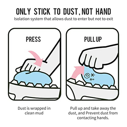 CLICK CLEAN Keyboard Cleaning Gel, 7oz Reusable Dust Cleaning Putty - color: Blue
