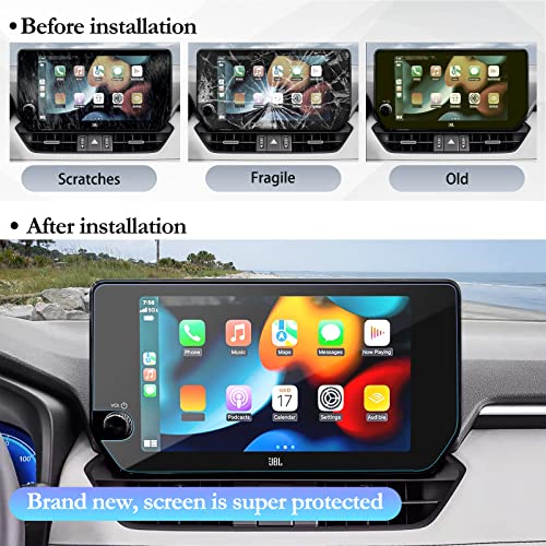 SKTU 2023 2024 2025 RAV4 Accessories Screen Protector 10.5 Inch for 2023-2025 Toyota RAV4/RAV4 Hybrid 10.5 Inch Navigation Tempered Glass HD Clear - color: 2023-2025 RAV4 10.5 Inch Glass