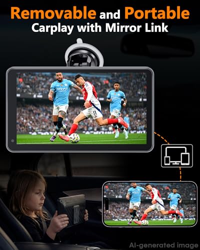 Portable Carplay Screen with Backup Camera - Bluetooth Fast Connects in 1s - size: 7.1'' Carplay Screen w/Backup Camera