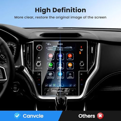 Canvcle Screen Protector for 2020-2025 Su-baru Outback Legacy, 11.6 Inch Touch Screen Protector Tempered Glass Navigation Display Screen Cover Infotainment Protective Film - size: 2020-Present Outback Legacy 11.6 Inch