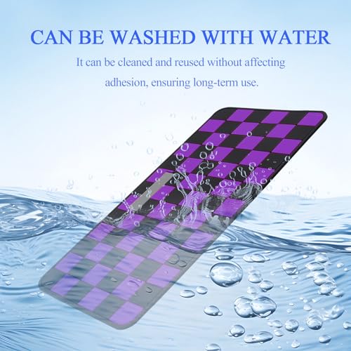 Wuyaoyao 2PCS Car Dashboard Anti Slip Mat, 12.2"×8.3" Non-Slip Dashboard Sticky Pad, PVC Car Dash Gripping Mat, Multifunctional Auto Grip Mat for Phones Sunglasses Keys Electronic Devices (Purple) - color: Purple
