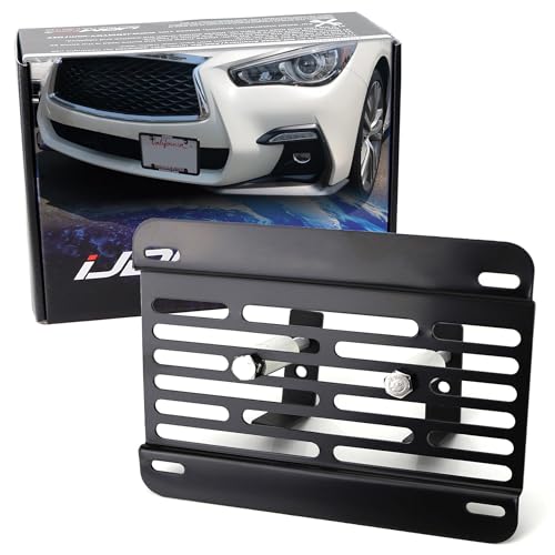 iJDMTOY Grille Mesh License Plate Relocator Kit for Infiniti 2016-up Q50