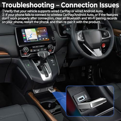 welspo 2-in-1 Wireless CarPlay & Android Auto Adapter