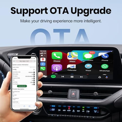 MMB Wireless CarPlay Adapter for iPhone＆Android Auto, Fast Auto-Connect, WiFi 6, Bluetooth 5.4, Convert Wired to Wireless, No Delay, USB-C/USB-A/Extension Cable, Compatible with iOS10+/Android 11+ - color: Ultra Orange