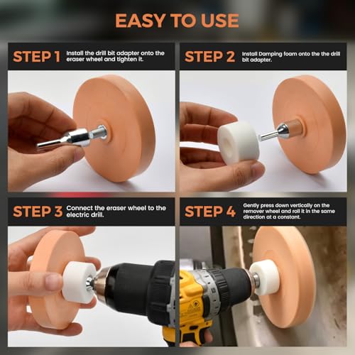 ANGELSWORD Eraser Wheel, Decal Remover/Sticker Remover/Adhesive Remover Wheel, Soft Rubber for Cars, Trucks, Boats, Motorcycles and Windows