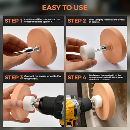 ANGELSWORD Eraser Wheel, Decal Remover/Sticker Remover/Adhesive Remover Wheel, Soft Rubber for Cars, Trucks, Boats, Motorcycles and Windows