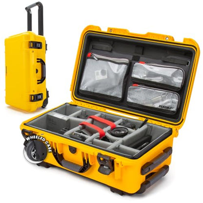 NANUK 935 Pro Photo Kit Camera Case, Waterproof Wheeled Hard Case, Carry-On - color: Yellow - Pro Photo Kit