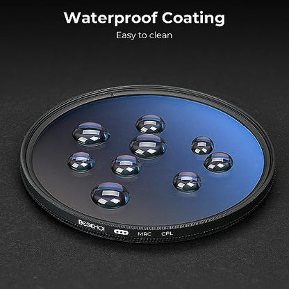 Beschoi 40.5mm Polarizer Filter 30 Layer Multi-Resistant Nano Coated Circular Polarizing Filter(CPL) with HD Optical Glass/Ultra Slim Frame, Reduce Glare/Enhance Contrast/Reduce Reflection - size: 40.5mm