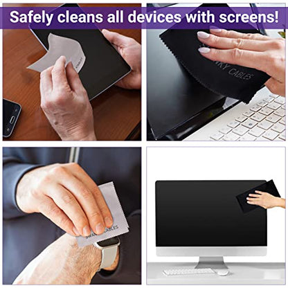 Swanky Screen Cleaner Kit: Microfiber Cloths & Spray for TV, iPad, iPhone, Monitor & Laptop (2 Oz, 4-Pack) - color: 4 Pack