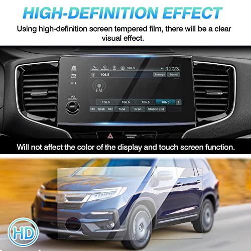 Autorder Custom Fit for Screen Protector 2019-2022 Honda Pilot/2019-2025 Passport Tempered Glass 9H Navigation Touchscreen Protective Film(8-Inch) - size: 2019-2022 Pilot/Passport