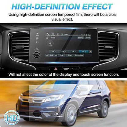 Autorder Custom Fit for Screen Protector 2019-2022 Honda Pilot/2019-2025 Passport Tempered Glass 9H Navigation Touchscreen Protective Film(8-Inch) - size: 2019-2022 Pilot/Passport