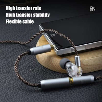 okcsc 2.5MM Male to 4.4MM Female AC8G OFC Adapter Cable,Aging Resistance PVC Material,Metal Shell,Gold-Plated Plug 2.7inch 4.4MM Female - size: 2.5MM Male to 4.4MM Female