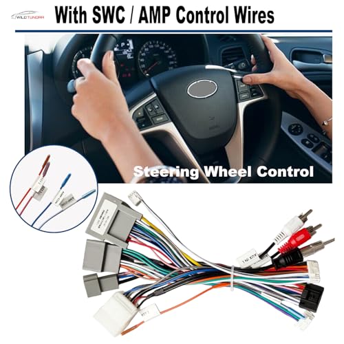 16Pin Aftermarket Android Car Radio Harness Adapter for Honda Civic 2012-2015 CR-V 2012-2015, 16Pin Android Car Stereo Wiring Harness with SWC Radio Antenna Adapter for Honda Civic CR-V