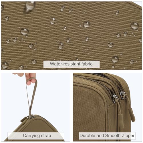 FYY Electronic Organizer, Travel Tech Pouch Bag, Large, Brown - color: Brown, size: 9.1 x 5.9 x 3.15 inches