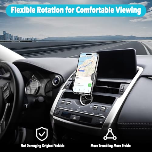 Car Phone Holder Fits for Lexus NX 200t/NX 300/NX 300h 2015-2021 Accessories,Thick Cases Friendly,Cell Phone Mount for 4.7-7 in Phones,360 Degree Rotation,Easy to Install - size: NX 200t/NX 300/NX 300h 2015-2021