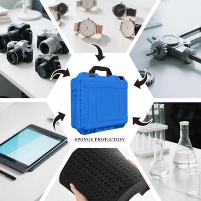Relaxweex 8.5 x 6.5 x 3.7 Inch Hard Case, Grid Shell, Blue - color: Blue, size: 8.5 x 6.5 x 3.7 Inch, style: Grid Shell