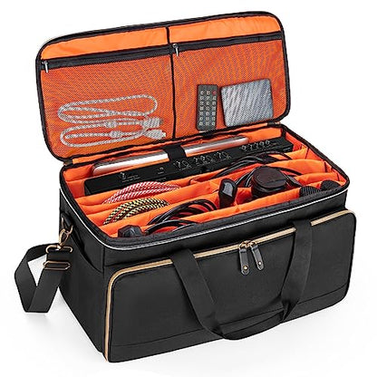 Trunab Large Travel DJ Cable File Bag with Inner Detachable Divider