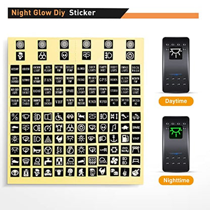 Nilight 90106B 2 Gang Rocker Switch Panel 5 Pin On Off Pre-Wired Rocker Switch Aluminum Panel Waterproof Switche Panel for 12V/24V Automotive Cars Marine Boats ATVs Trailers,2 Years Warranty , Blue - color: Blue, size: 2 Gang