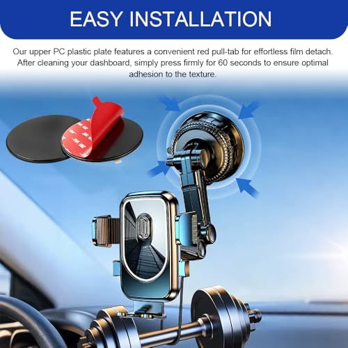 3PCS Dashboard Pad Mounting Disk for Suction Cup Phone Mount, 3.2 Inch 82mm Car Ultra Sticky Base, Round Heat-Resistant Magnetic Pad Replacement for GPS, Sat Nav, Tablet, Cellphone Bracket