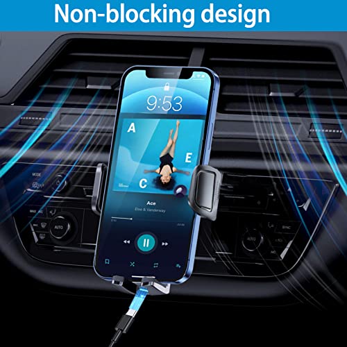 YouOKLight Phone Holder car Vent, car Cell Phone Holder for iPhone, car Vent Phone Mount, Car Phone Holder, 2023 Upgraded Metal Hook Universal, Car Phone Mount fit for Smart Phone.