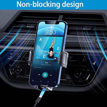 YouOKLight Phone Holder car Vent, car Cell Phone Holder for iPhone, car Vent Phone Mount, Car Phone Holder, 2023 Upgraded Metal Hook Universal, Car Phone Mount fit for Smart Phone.