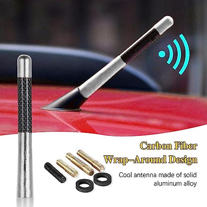 4.7 Inch Carbon Fiber Short Automotive Antenna - color: Sliver