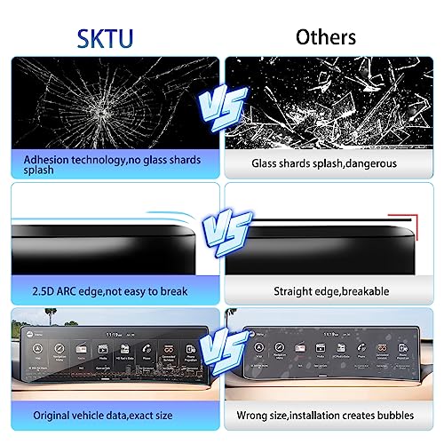 SKTU 2023 2024 Genesis GV80 Accessories Screen Protector for 2021-2024 Genesis GV80/ 2021-2023 Genesis G80 14.5In Navigation Anti Scratch HD Clear - color: 2021-2023 G80/2021-2024 GV80 14.5In Tempered Glass