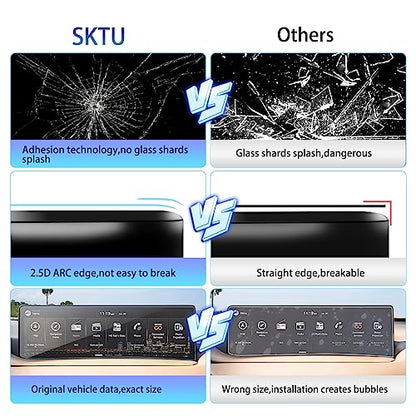 SKTU 2023 2024 Genesis GV80 Accessories Screen Protector for 2021-2024 Genesis GV80/ 2021-2023 Genesis G80 14.5In Navigation Anti Scratch HD Clear - color: 2021-2023 G80/2021-2024 GV80 14.5In Tempered Glass