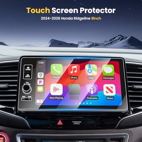 Karltys Screen Protector for 2024 2025 2026 Honda Ridgeline 9 Inch [No Glare & Fingerprint] Tempered Glass Honda Ridgeline Accessories - size: 9"Honda Ridgeline 2024 2025 2026