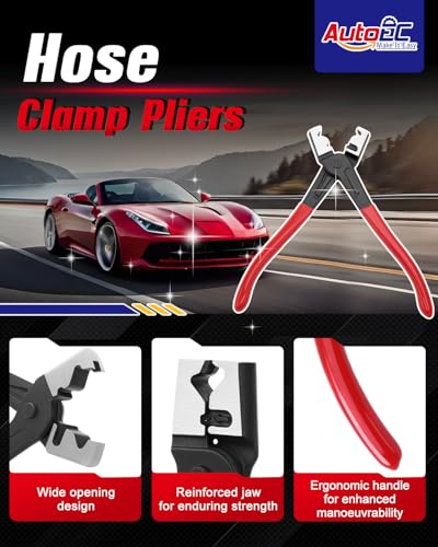 5PCS Automotive Electrical Disconnect Pliers Kit, High-Carbon Steel - color: Red,Set 2