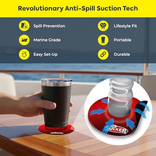 Lil Sucker Fade Suction Rings | Suction Cup Holder Anti-Spill Can Drink Support for Boats, Trucks, ATVs | Secure Your Drinks and Prevent Spills with Our Non Slip Coaster Red Fade Pack of 2 - color: Red Fade