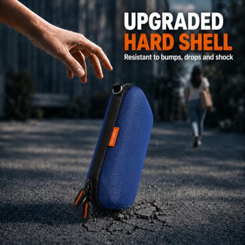 Small Hard EVA Carrying Case for Power Bank, External Hard Drive, Charger - color: Blue
