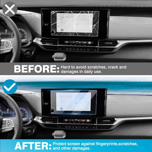 Karltys [Upgrade] Screen Protect 2025 2026 Toyota Sienna 8-Inch Accessories [No Glare & Fingerprint] Touchscreen with Button, 2025 Sienna LE Navigation - size: 2025 Toyota Sienna 8-Inch