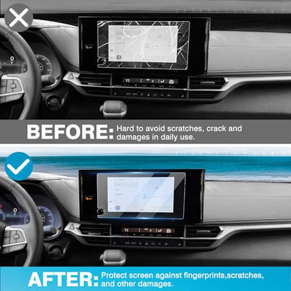 Karltys [Upgrade] Screen Protect 2025 2026 Toyota Sienna 8-Inch Accessories [No Glare & Fingerprint] Touchscreen with Button, 2025 Sienna LE Navigation - size: 2025 Toyota Sienna 8-Inch