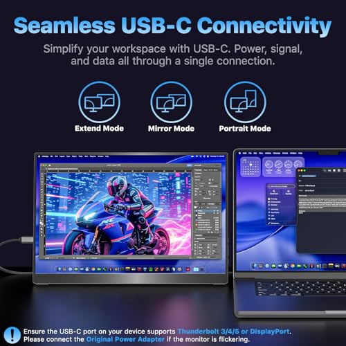 VisionOwl Portable Monitor 16 Inch 2.5K QHD 144Hz 16:10 Second Screen, USB-C HDMI HDR Travel Monitor for Laptop PC MacBook PS5 Xbox, VESA Mountable, with Speakers, Built-in Kickstand - size: 16 inch