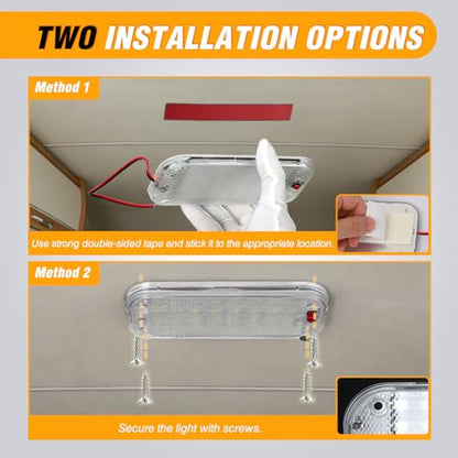 Nilight LED Dome Light 8PCS 6 Inch Interior Light White - color: White Interior Lights-6" 4PCS