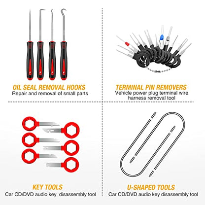GOOACC 200Pcs Auto Trim Removal Tool and Push Pin Retainer Clip Set - color: 120Pcs Clips +80 Remover