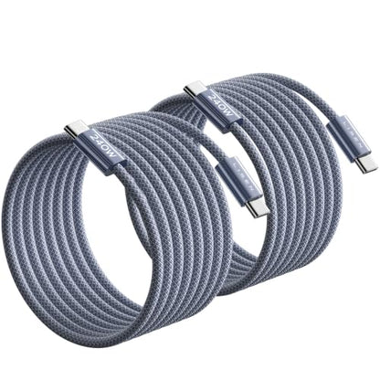 LISEN USB C to USB C Cable 10ft, 240W Long USB C Cable Fast Charging - color: Midnight, size: 10FT+10FT