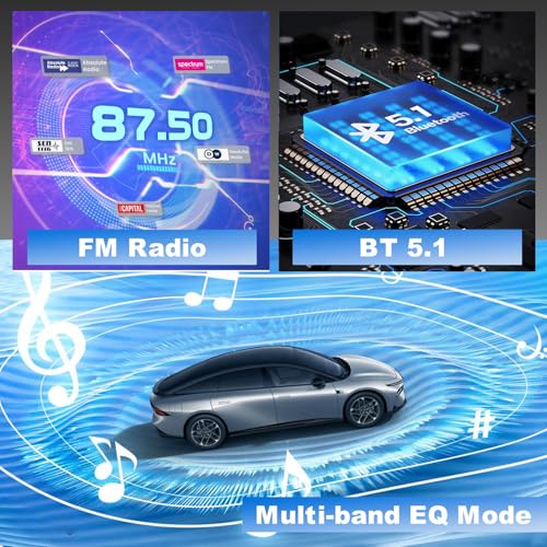 Double Din Car Stereo with Apple CarPlay and Android Auto, 7 Inch HD Touchscreen Car Radio, Bluetooth Car Audio Receivers, Backup Camera, Mirror Link, USB/AUX/TF/FM